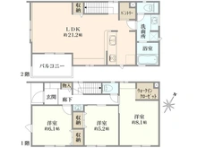 【千葉県/船橋市芝山】船橋市芝山五丁目　新築戸建1号棟 間取り図