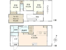 【千葉県/船橋市飯山満町】船橋市飯山満町1丁目　中古戸建 間取り図