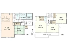【千葉県/千葉市花見川区作新台】千葉市花見川区作新台二丁目　新築戸建 間取り図