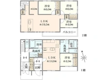 【千葉県/鎌ケ谷市道野辺本町】鎌ヶ谷市道野辺本町1丁目　中古戸建 間取り図