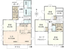 【千葉県/八千代市八千代台西】プラウドシーズン八千代台 八千代市八千代台西4丁目 中古戸建 間取り図
