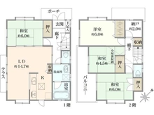 【千葉県/市川市柏井町】市川市柏井町1丁目　中古戸建 間取り図