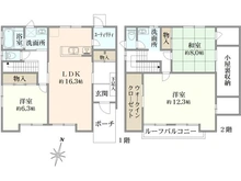 【東京都/足立区西竹の塚】足立区西竹の塚二丁目戸建 間取り図