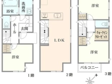 【東京都/足立区柳原】足立区柳原一丁目　戸建 間取り図