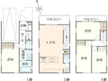【東京都/江東区北砂】江東区北砂4丁目　中古戸建 間取り図