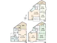 【東京都/葛飾区堀切】葛飾区堀切1丁目 二世帯住宅戸建 間取り図