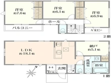 【神奈川県/川崎市麻生区高石】麻生区高石2丁目　新築戸建1号棟 間取り図
