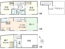 【東京都/豊島区池袋本町】豊島区池袋本町四丁目中古戸建て 間取り図