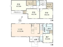【神奈川県/川崎市麻生区高石】麻生区高石2丁目　新築戸建2号棟 間取り図