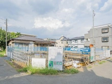 【東京都/立川市富士見町】立川市富士見町2丁目新築戸建　1号棟 建築中の外観：写真手前：1号棟