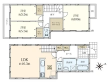 【神奈川県/相模原市中央区東淵野辺】神奈川県相模原市中央区東淵野辺二丁目　中古戸建 間取り図