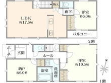 【神奈川県/川崎市幸区小向町】川崎市幸区小向町 新築戸建 A棟／全2棟 間取り図