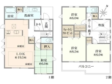 【東京都/町田市玉川学園】町田市玉川学園1丁目　新築戸建 間取り図