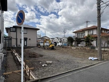 【神奈川県/平塚市東中原】～新築戸建～ 平塚市東中原2丁目　2号棟/全2棟 現地（建築前）：全2棟/左側