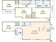 【東京都/町田市金森東】町田市金森東3丁目　新築戸建 間取り図