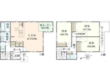 【神奈川県/大和市桜森】大和市桜森2丁目　戸建 間取り図
