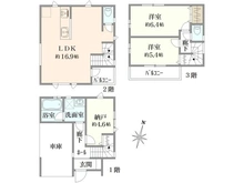 【神奈川県/川崎市川崎区小田】川崎市川崎区小田5丁目　新築戸建 E棟／全6棟 間取り図