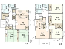 【神奈川県/横須賀市森崎】横須賀市森崎4丁目 戸建（二世帯住宅） 間取り図
