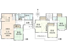 【神奈川県/横浜市港北区岸根町】横浜市港北区岸根町　戸建 間取り図