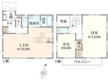 【神奈川県/大和市南林間】大和市南林間6丁目　戸建 間取り図