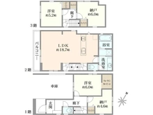 【東京都/町田市中町】町田市中町3丁目新築戸建　2号棟 間取り図