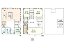 【神奈川県/大和市つきみ野】大和市つきみ野5丁目　戸建 間取り図
