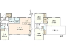 【神奈川県/横浜市旭区今宿】横浜市旭区今宿1丁目　新築戸建 間取り図