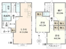 【神奈川県/川崎市川崎区殿町】川崎市川崎区殿町2丁目　戸建 間取り図