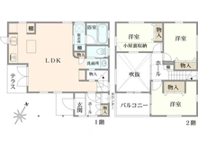 【神奈川県/大和市西鶴間】大和市西鶴間6丁目 戸建 間取り図