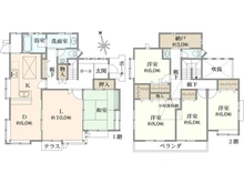 【東京都/町田市三輪緑山】町田市三輪緑山1丁目　戸建 間取り図