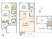 【神奈川県/相模原市南区大野台】南区大野台1丁目　中古戸建 間取り図