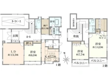 【東京都/町田市つくし野】町田市つくし野2丁目 戸建 間取り図