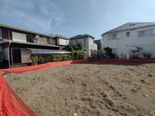 【神奈川県/茅ヶ崎市緑が浜】茅ヶ崎市緑が浜新築戸建　1号棟 現地（建築前）：全2区画（左側）