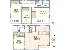 【神奈川県/茅ヶ崎市緑が浜】茅ヶ崎市緑が浜新築戸建　1号棟 間取り図