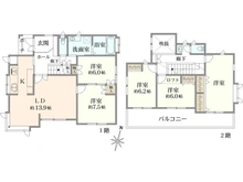 【東京都/町田市能ヶ谷】町田市能ヶ谷7丁目　戸建 間取り図