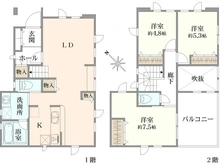 【神奈川県/相模原市南区鵜野森】相模原市南区鵜野森3丁目　中古戸建 間取り図