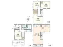 【神奈川県/川崎市川崎区渡田山王町】川崎市川崎区渡田山王町新築戸建　B棟 間取り図