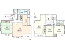【神奈川県/川崎市麻生区細山】川崎市麻生区細山5丁目　戸建 間取り図