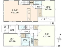 【神奈川県/川崎市幸区小向町】川崎市幸区小向町 新築戸建 A棟／全2棟 間取り図