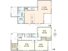 【神奈川県/海老名市国分北】海老名市国分北3丁目 中古戸建 間取り図