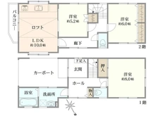 【神奈川県/横浜市港南区港南】港南区港南1丁目中古戸建 間取り図
