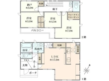 【神奈川県/横浜市港北区篠原西町】横浜市港北区篠原西町　戸建 間取り図
