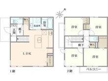 【神奈川県/横浜市都筑区荏田東】横浜市都筑区荏田東四丁目　戸建 2号棟 間取り図