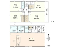 【神奈川県/横浜市瀬谷区阿久和西】横浜市瀬谷区阿久和西4丁目　2号棟 間取り図