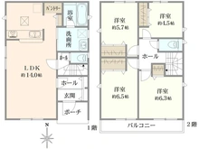 【神奈川県/横浜市瀬谷区阿久和西】横浜市瀬谷区阿久和西4丁目　3号棟 間取り図