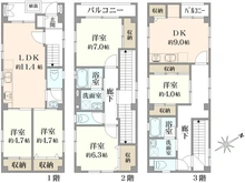 【東京都/台東区浅草橋】台東区浅草橋三丁目　戸建 間取り図