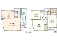 【神奈川県/横浜市中区豆口台】中区豆口台　新築戸建て 間取り図