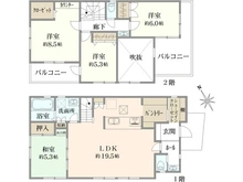 【神奈川県/横浜市保土ケ谷区法泉】保土ヶ谷区法泉3丁目　新築戸建 間取り図