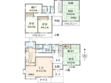 【東京都/町田市成瀬台】町田市成瀬台4丁目　中古戸建 間取り図
