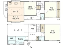 【神奈川県/横浜市港南区港南】港南区港南1丁目中古戸建 間取り図